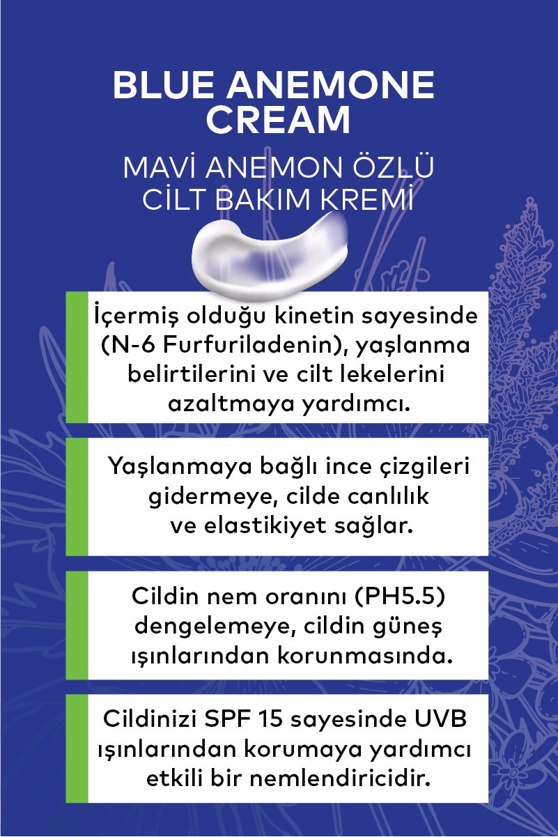 Mavi Anemon Cilt Bakım Kremi 50 ML