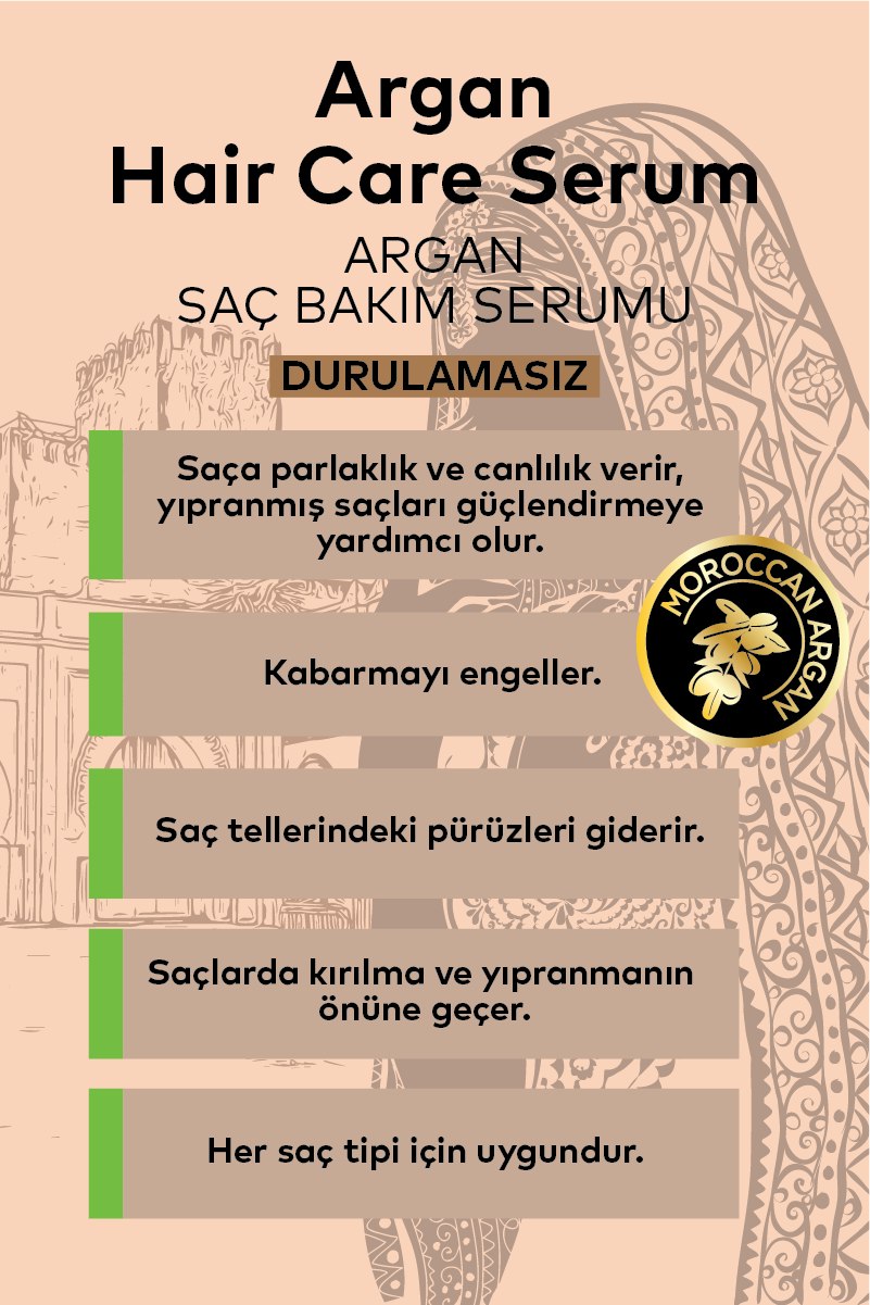 Argan Saç Bakım Serumu Durulamasız 100 ML