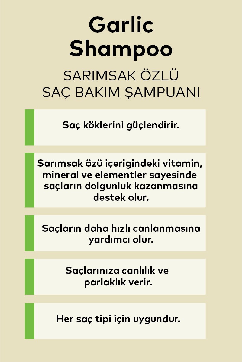 Sarımsak Şampuanı Aleo Vera İlaveli 400 ML